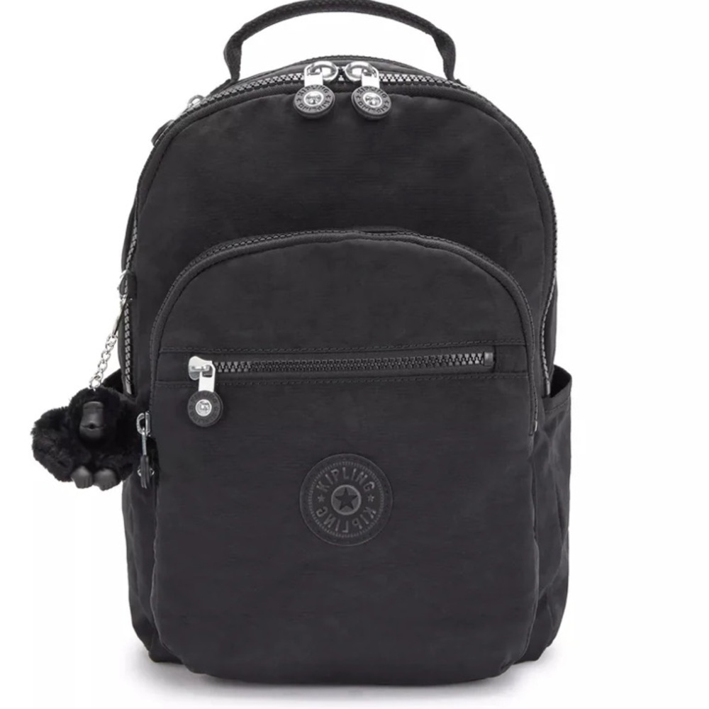 Kipling Seoul Small Tablet Backpack Black Noir Si… - image 1